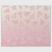 Elegant Roos Gold Glitter-kerstboompatroon Cadeaupapier (Vlak)