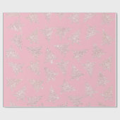 Elegant Roos Gold Glitter-kerstboompatroon Cadeaupapier (Vlak)