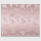 Elegant Roos Gold Glitter-kerstboompatroon Cadeaupapier (Vlak)