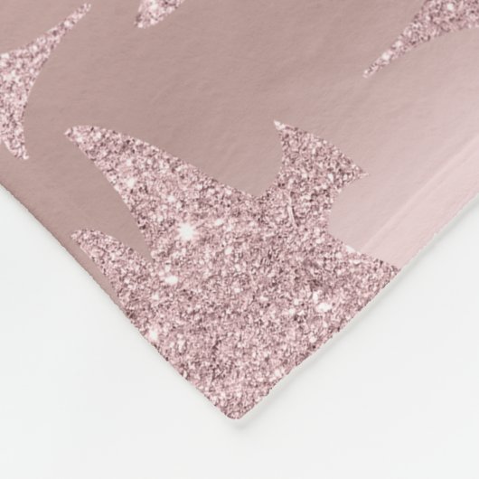 Elegant Roos Gold Glitter-kerstboompatroon Fleece Deken (Hoek)