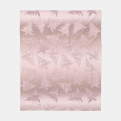 Elegant Roos Gold Glitter-kerstboompatroon Fleece Deken (Voorkant)