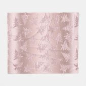 Elegant Roos Gold Glitter-kerstboompatroon Fleece Deken (Voorkant (Horizontaal))