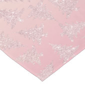 Elegant Roos Gold Glitter-kerstboompatroon Korte Tafelloper (Hoek)