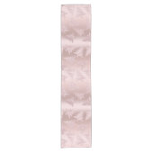 Elegant Roos Gold Glitter-kerstboompatroon Korte Tafelloper (Voorkant)