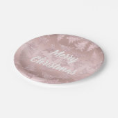 Elegant Roos Gold Glitter-kerstboompatroon Papieren Bordje (Gekanteld)