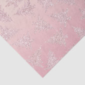 Elegant Roos Gold Glitter-kerstboompatroon Tissuepapier (Detail)