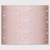 Elegant Roos Gold Glitter laat het sneeuwen en sne Cadeaupapier (Vlak)