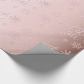 Elegant Roos Gold Glitter laat het sneeuwen en sne Cadeaupapier (Hoek)
