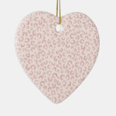 Elegant Roos Gold Glitter Leopard Animal Print Keramisch Ornament (Rechts)