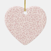 Elegant Roos Gold Glitter Leopard Animal Print Keramisch Ornament (Achterkant)