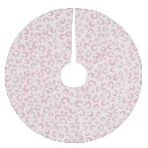 Elegant Roos Gold Glitter Leopard Animal Print Kerstboom Rok