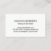 Elegant Roos Gold Glitter Lips Salon Minimalist Visitekaartje (Achterkant)