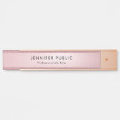 Elegant Roos Gold Glitter Look Modern Sjabloon Deurbordje (Voorkant)