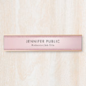 Elegant Roos Gold Glitter Look Modern Sjabloon Deurbordje (Voorkant)