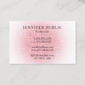 Elegant Roos Gold Glitter look Monogram Visitekaartje (Achterkant)