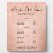 Elegant roos gold glitter make-up artiest services fotoplaat (Voorkant)