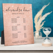 Elegant roos gold glitter make-up artiest services fotoplaat (Zijkant)