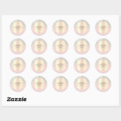 Elegant roos Gold glitter & marble event planner Ronde Sticker (Vel)