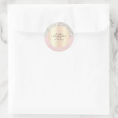 Elegant roos Gold glitter & marble event planner Ronde Sticker (Tas)