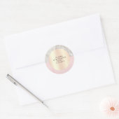 Elegant roos Gold glitter & marble event planner Ronde Sticker (Envelop)