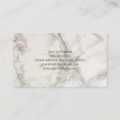 Elegant roos Gold glitter & marble event planner Visitekaartje (Achterkant)