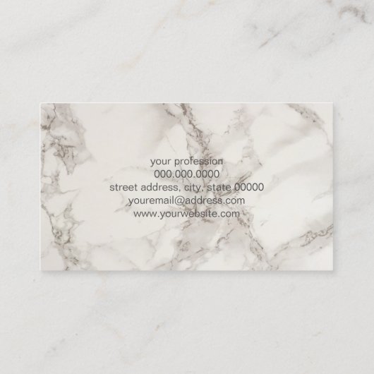 Elegant roos Gold glitter & marble event planner Visitekaartje (Achterkant)