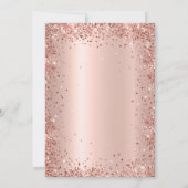 Elegant Roos Gold Glitter Metal 40th Birthday Kaart (Achterkant)