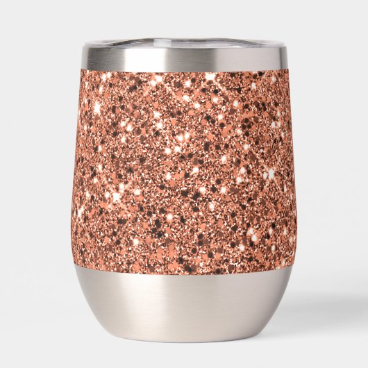 Elegant Roos Gold Glitter Monogram (Achterkant)