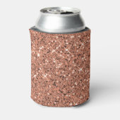 Elegant Roos Gold Glitter Monogram Blikjeskoeler (Blikje Achterkant)