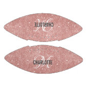 Elegant roos gold glitter monogram naam football (Panelen)