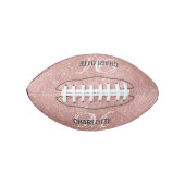 Elegant roos gold glitter monogram naam football (Voorkant)