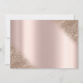 Elegant Roos Gold Glitter Ombre bewaar de datum Save The Date (Achterkant)