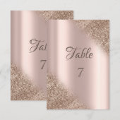 Elegant Roos Gold Glitter Ombre Kaart (Voorkant / Achterkant)