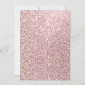 Elegant Roos Gold Glitter Quinceañera Dress Kaart (Achterkant)