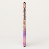 Elegant Roos Gold Glitter-schijven Holografisch Case-Mate iPhone Case (Achterkant/links)