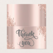 Elegant Roos Gold Glitter-schijven Visitekaartje (Buitenkant ongevouwen)