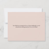 Elegant Roos Gold Glitter Script Gold Heart Bedankkaart (Achterkant)