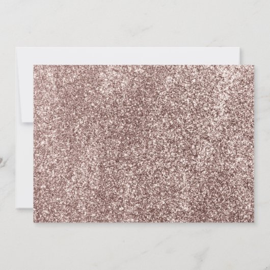 Elegant roos gold glitter script white afstuderen kaart (Achterkant)