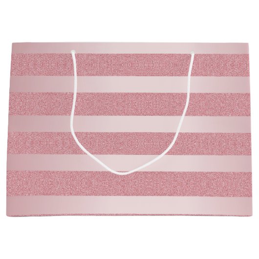 Elegant Roos Gold Glitter Sjabloon Trendy Modern Groot Cadeauzakje (Voorkant)