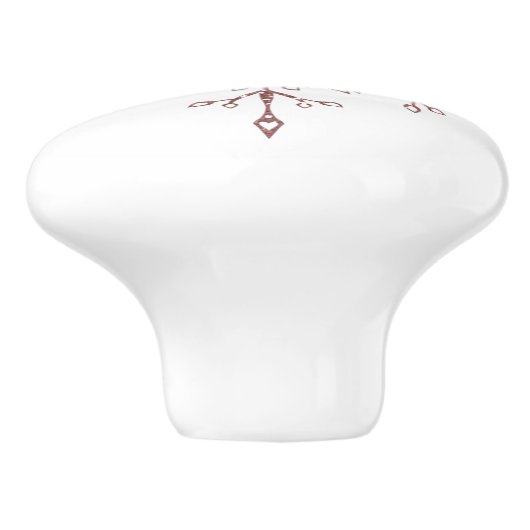 Elegant Roos Gold Glitter Snowflake Kerstmis Keramische Knop (Zijkant)