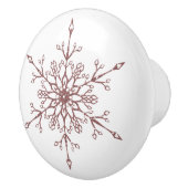 Elegant Roos Gold Glitter Snowflake Kerstmis Keramische Knop (Rechts)