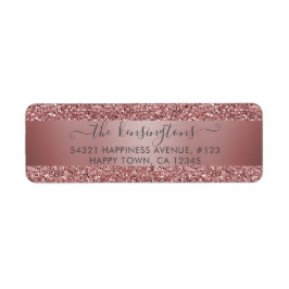 Elegant Roos Gold Glitter Sparkle Label