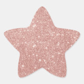 Elegant Roos Gold Glitter Star Sticker (Voorkant)