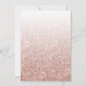 Elegant Roos Gold Glitter Surprise Birthday Party Kaart (Achterkant)