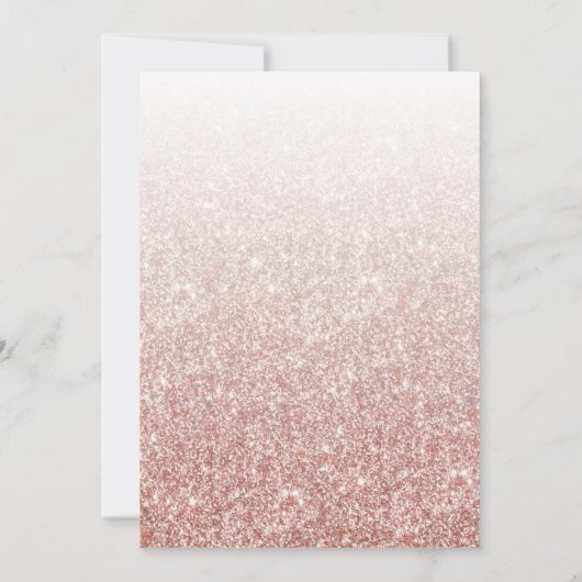 Elegant Roos Gold Glitter Surprise Birthday Party Kaart (Achterkant)