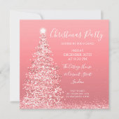 Elegant Roos Gold Glitter Tree-kerstfeest Kaart (Voorkant)