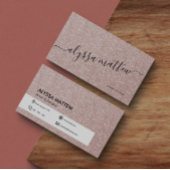 Elegant Roos Gold Glitter Trendy Personalized Visitekaartje