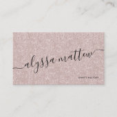 Elegant Roos Gold Glitter Trendy Personalized Visitekaartje (Voorkant)