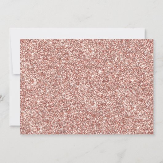 Elegant Roos Gold Glitter Typografie 20e verjaarda Kaart (Achterkant)