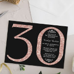 Elegant Roos Gold Glitter Typografie 30e verjaarda Kaart<br><div class="desc">Geniet in stijl met deze trendy en elegante roos goudglitter 30th Birthday uitnodigingen. Het ontwerp is gemakkelijk te personaliseren en uw gasten zullen enthousiast zijn wanneer zij deze stijlvolle uitnodigingen ontvangen.</div>